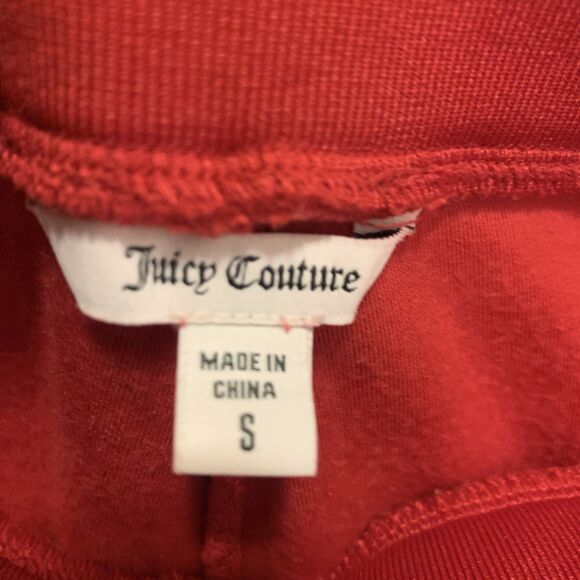 Juicy Couture Velour Y2K Tracksuit Set S Mcbling Red Spell Out Booty Rhinestones - Picture 10 of 15